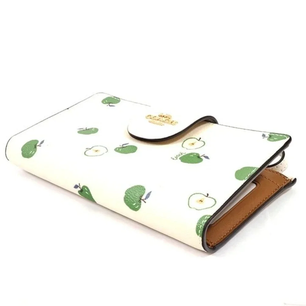 COACH Phone Wallet With Apple Print NEW